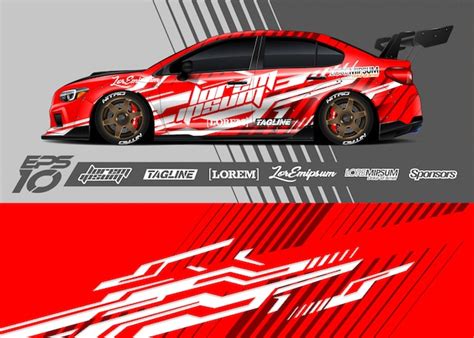 Premium Vector Car Wrap Decal Graphic Design Abstract Stripe Racing