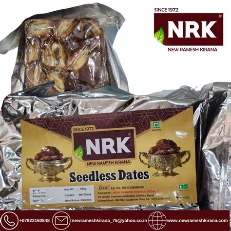 Nrk Seedless Dates Gm New Ramesh Kirana