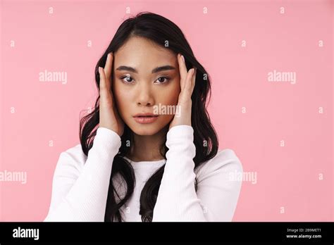 Attractive Young Asian Woman Wearing Casual Clothes Standing Isolated