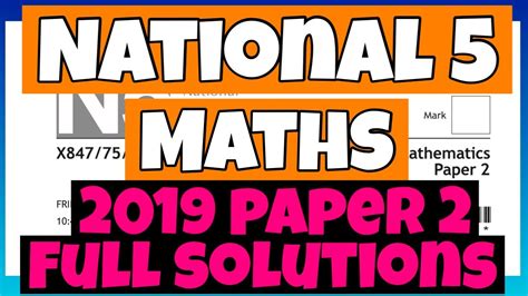 National Maths Paper Full Solutions See Description For