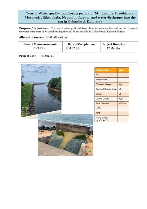 Coastal Water Quality Monitoring Program