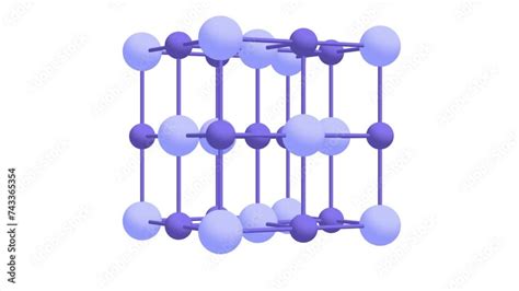 Crystal lattice molecule grid rotates. Sodium chloride rock salt. 4K ...