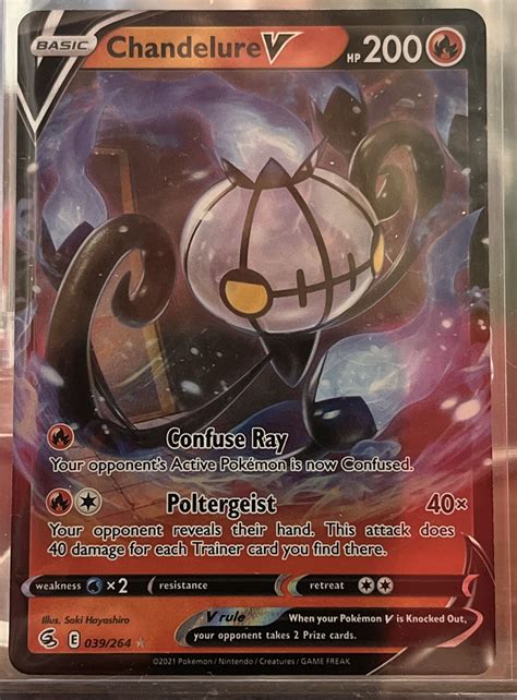 Pokémon TCG Chandelure V Fusion Strike 039 264 Holo Ultra Rare eBay