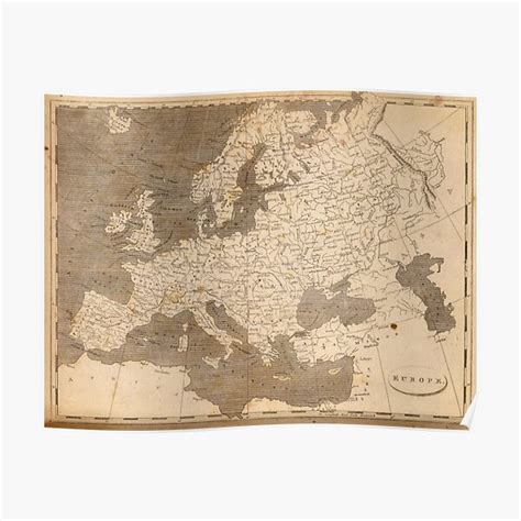 "Vintage Map of Europe (1804) " Poster for Sale by BravuraMedia | Redbubble