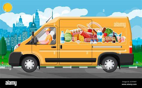 Food Delivery Truck Clip Art