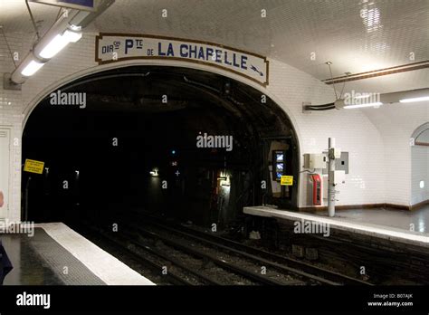 Underground Metro Train Station Paris France Stock Photo Alamy