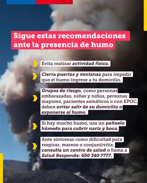 RECOMENDACIONES DEL MINSAL POR LA PRESENCIA DE HUMO