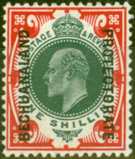 Bechuanaland 1912 1s Deep Green And Scarlet Sg70 Fine Mtd Mint Empire