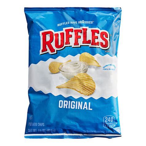 Ruffles Original Ridged Potato Chips 1.5 oz. - 64/Case