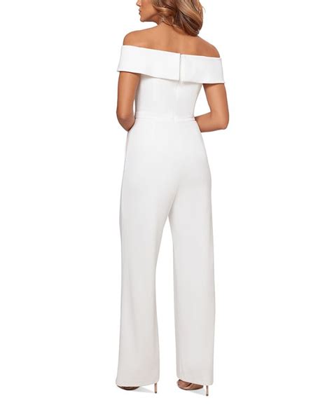 Xscape Off The Shoulder Jumpsuit Macys