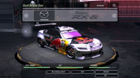 NFS Underground 2 Mazda RX8 Redbul yaması Mad Mike Tuning Race