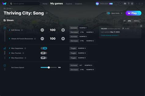 Thriving City Song Cheats And Trainer For Steam Trainers Wemod