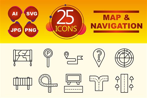 Map and Navigation Graphic by circlontech · Creative Fabrica