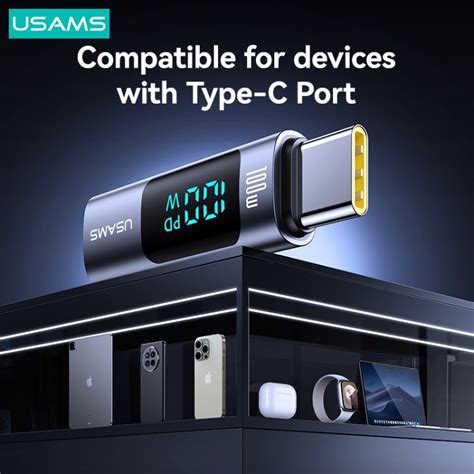 USAMS US SJ682 AU18 PD100W USB C Type C To USB C Type C Aluminum