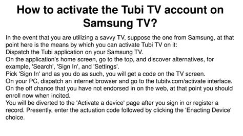 Ppt How To Activate Tubi Tv Tubi Tv Activate Powerpoint