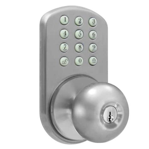 MiLocks Keyless Satin Nickel Entry Door Knob TKK-02SN - The Home Depot