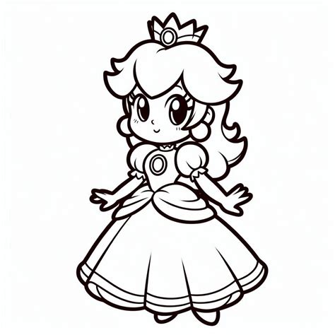 Princesa Peach Para Colorir - Desenhos da Princesa Peach para Colorir e Imprimir Grátis