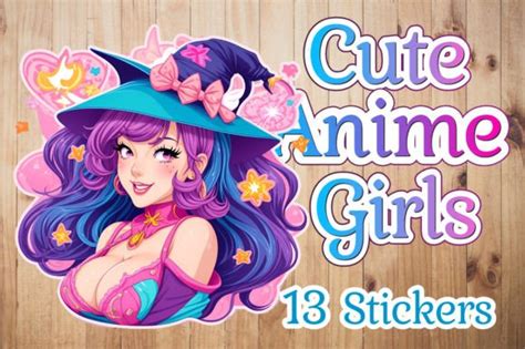 Cute Anime Girls - Stickers Graphic by javier ullo · Creative Fabrica