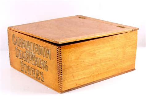 Antique Wooden Sharpening Stone Store Display Box