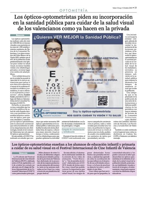 El Coocv Pide La Inclusi N De Los Pticos Optometristas En El D A