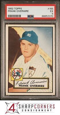 1952 TOPPS 155 FRANK OVERMIRE YANKEES PSA 5 SET BREAK EBay