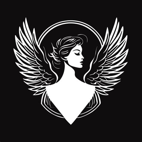 Premium Vector Beauty Woman With Wings Silhouette Logo Design