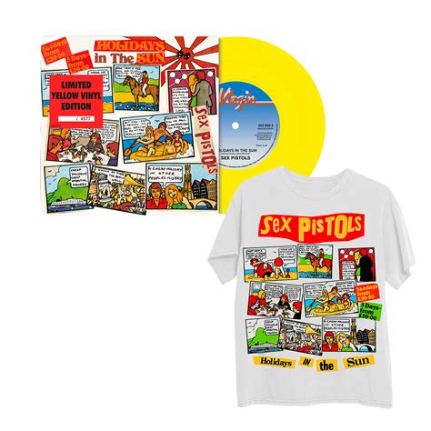 Sex Pistols Holiday In The Sun Exclusive Yellow 7 Vinyl And T Shirt Recordstore