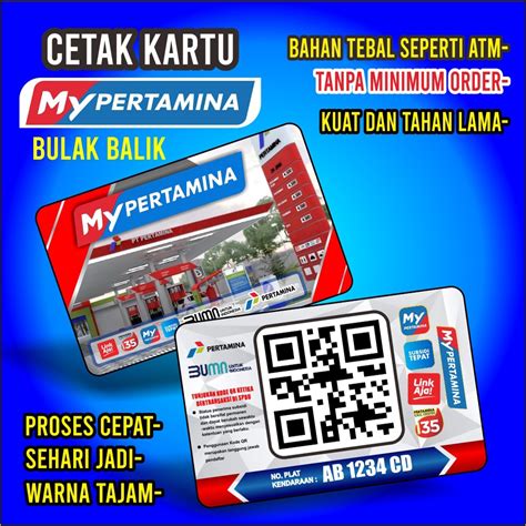 Jual Sehari Jadi Cetak Kartu My Pertamina Id Card Pertamina Kartu