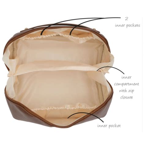 Elegant Makeup Bag Saddle Brown X X Cm Shop The Glow Sa