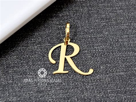 Pingente De Letra Em Ouro 18k Joias Personalizadas