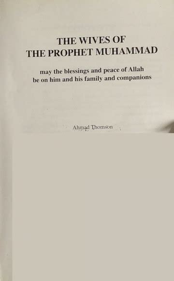 THE WIVES OF The Prophet Muhammad by Ahmad Thomson : Free Download ...