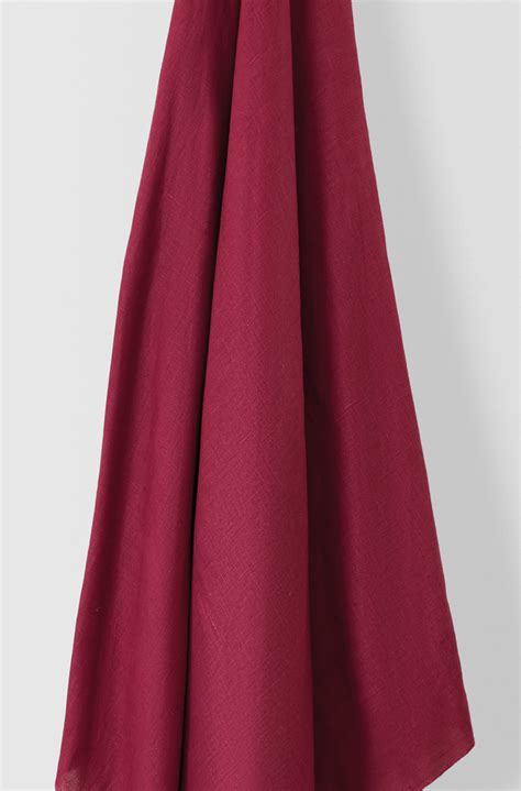 Light Weight Plain Linen Volga Red 100 Pure Linen Volga Linen