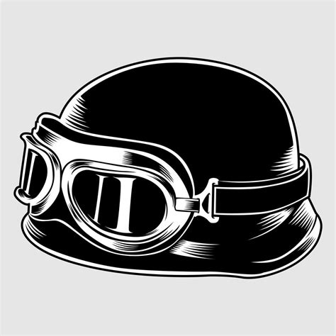 Retro Vintage Helmet With Gogglesvector 540593 Vector Art At Vecteezy