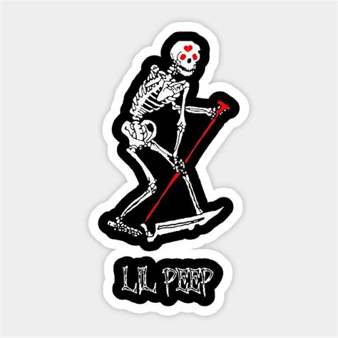 Lil Peep Skeleton Grim Reaper Tattoo Sticker