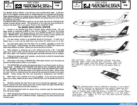 Microscale Decals Airbus A300b4 8967 Airlinercafe