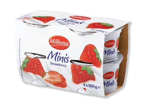 Milbona Yoghurt Minis 4 Pak Lidl — Danmark Specials Archive