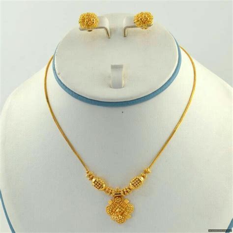 One Tola Gold Set Light Weight Gold Necklace Set Gold Set New