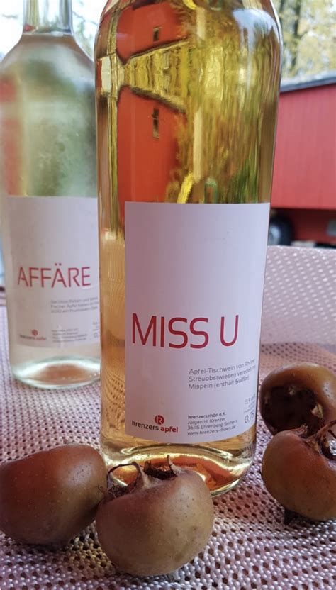 MISS U Wein aus Äpfeln mit Mispel