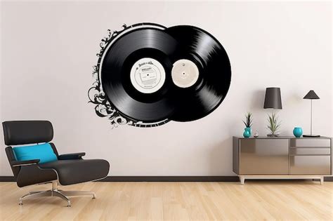 Premium Photo | Retro Vinyl Record Wall Decals