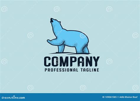 Oso Azul Logo Template Ilustración Del Vector Ilustración De Vector