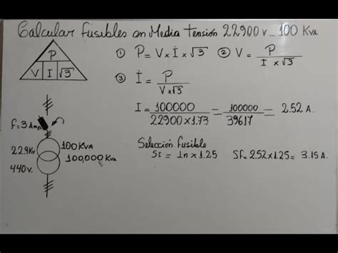 Calcular Fusibles en Transformador Trifásico de Media Tensión 100 KVA