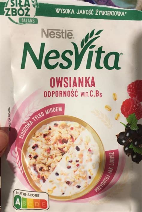 Nesvita Owsianka Czarna Porzeczka Malina Nestle Kalorie Kj I