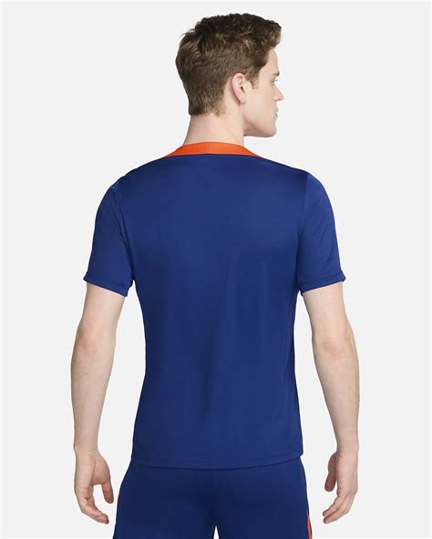 Maskinstrikket Holland Strike Nike Dri Fit Fodboldtrøje Med Korte ærmer