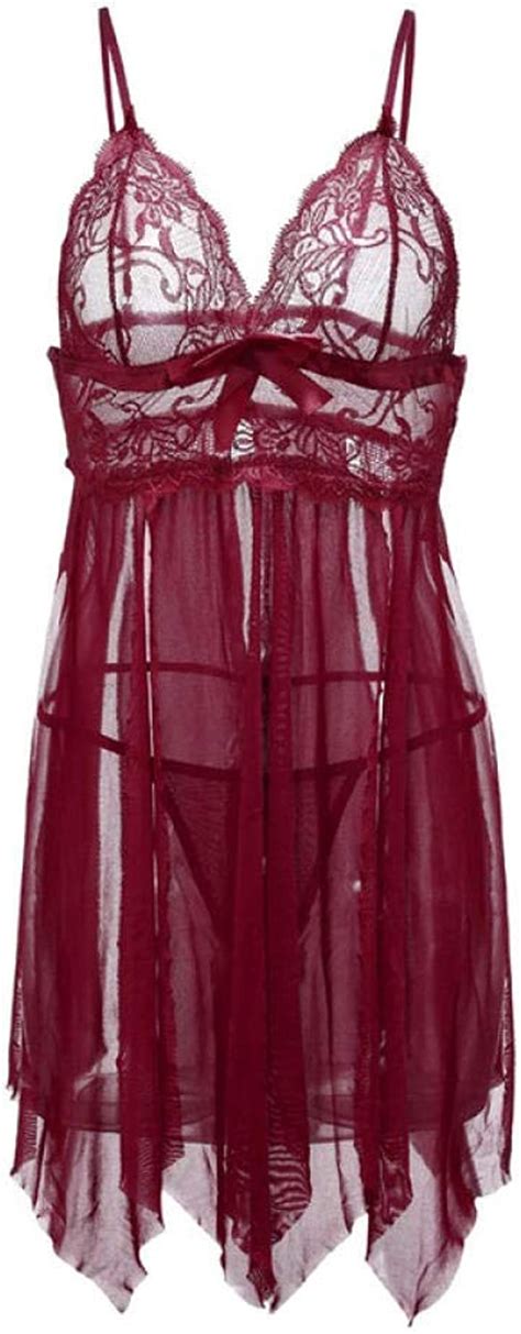 FONXOS Nightwear Bodysuit Erotico Abito Esotico Babydoll In Pizzo Sexy Lingerie Sexy Con Spacco