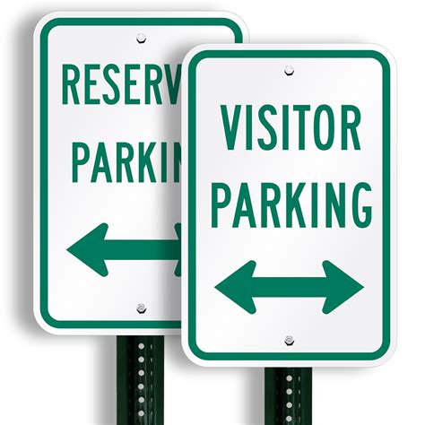 Visitor Reserved Parking Sign, SKU: K-1919