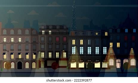 335 Paris Skyline Illustration Night Images, Stock Photos & Vectors | Shutterstock