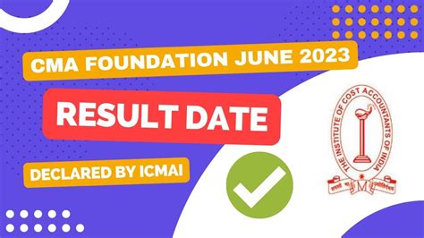 CMA Foundation June 2023 Result Date Declared By ICMAI CMA Foundation