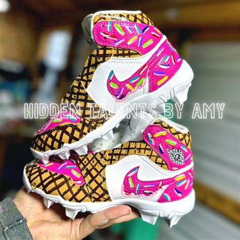 Baseball Custom Painted cleats | Hidden Talents by Amy