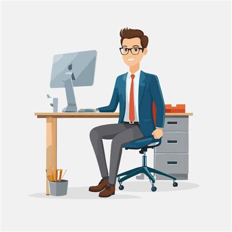 Premium Vector Office Man Cartoon Vector