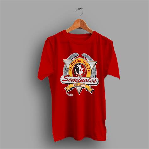 Retro Logo Florida State University Seminoles College T Shirt - HotVero